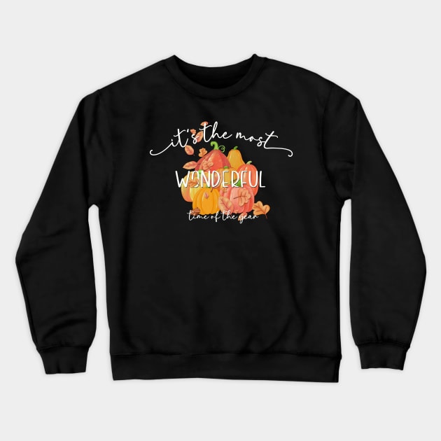 Fall Season Wonderful Time of Year Crewneck Sweatshirt by TwistedThreadsMerch